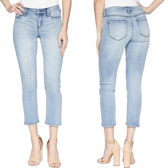 NWT Liverpool The Leah Crop Straight Stretch Jeans in Newhall - Picture 1 of 4